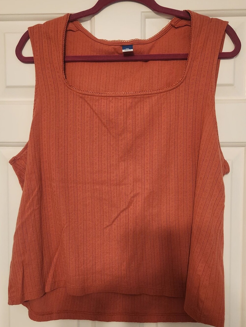 Old Navy Rust Sleeveless Square-Neck Tank Top